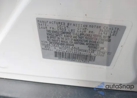 2019 Nissan Kicks S from USA, damaged, VIN 3N1CP5CU6KL569349